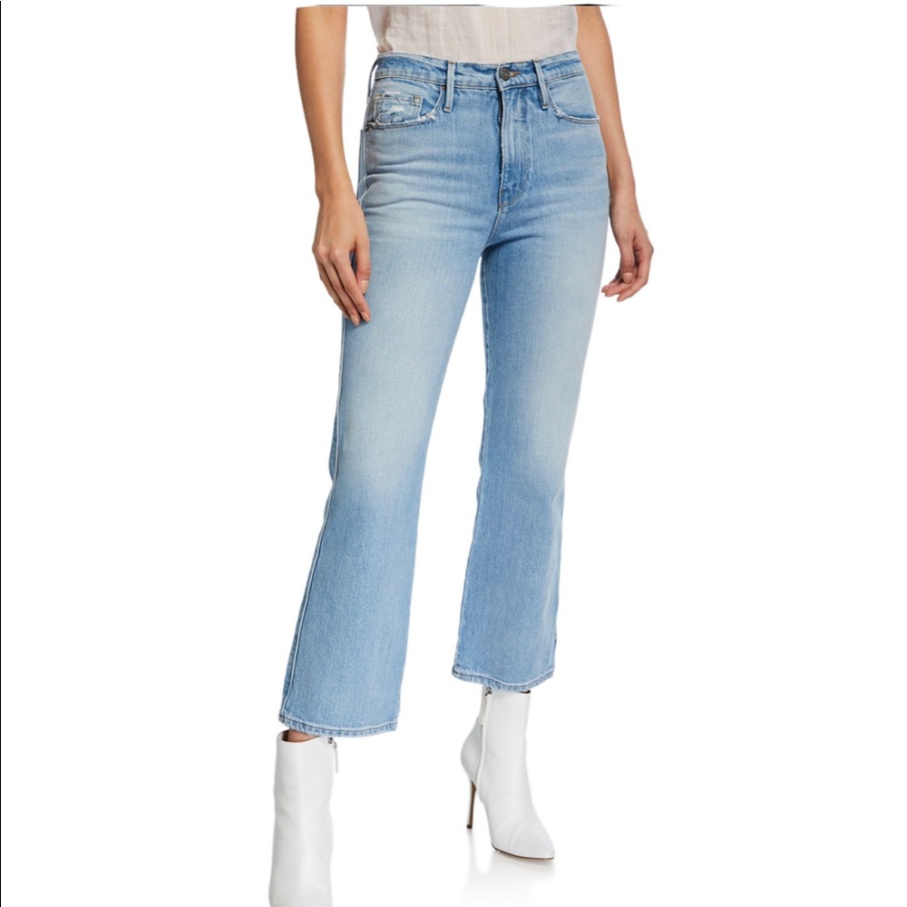 Frame Denim Jeans Le Sylvie Kick Boot High Waisted In Elenda Size 32